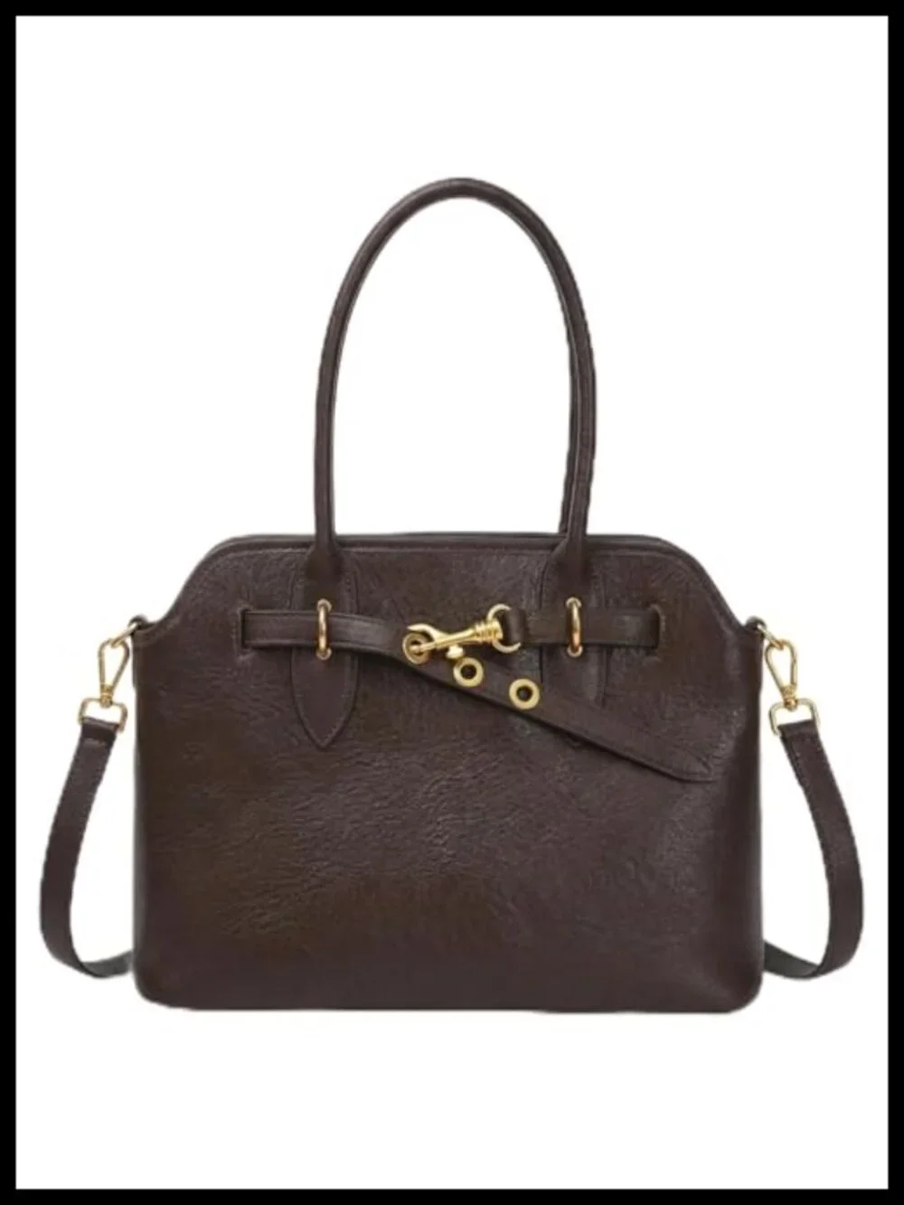 Genuine Cowhide Leather Satchel Handbag Top Handle Crossbody Purse